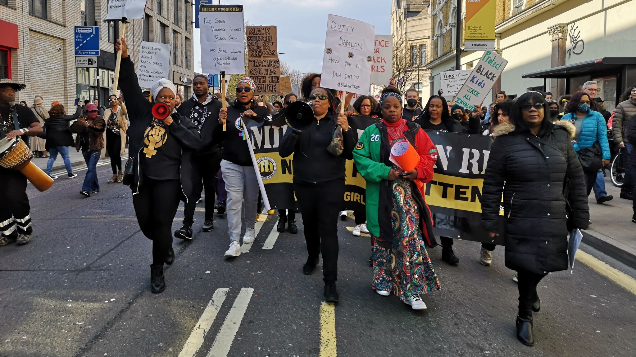 Child Q Diane Abbott joins hundreds of protesters in march for