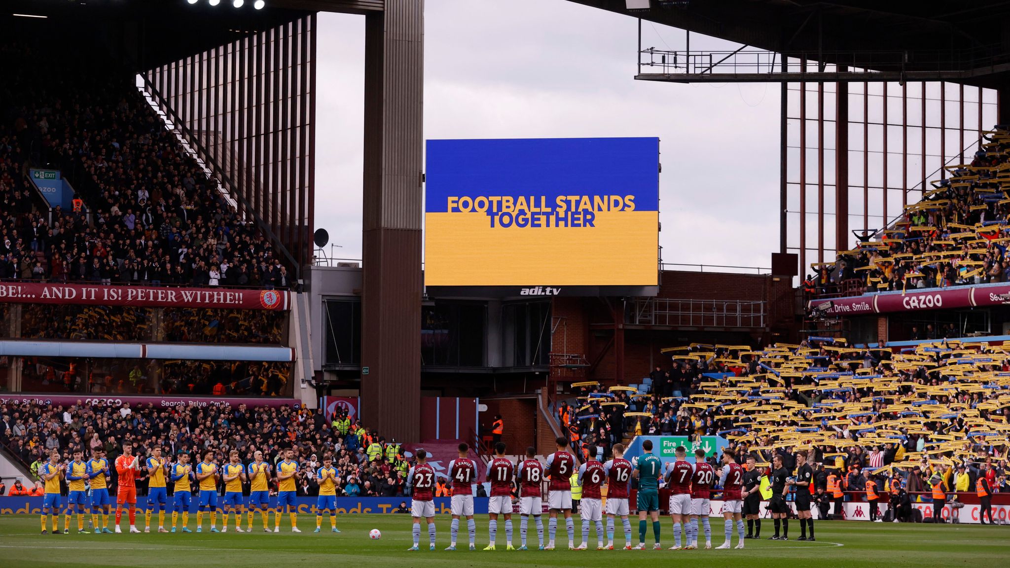 Ukraine invasion: Football teams across Europe show their support for
