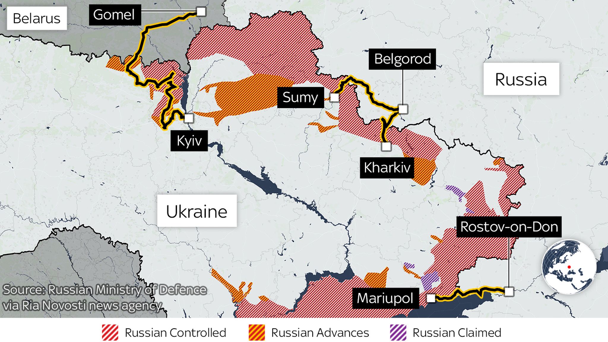 Ukraine War Mapped - The Story Of The Invasion So Far And What Could 