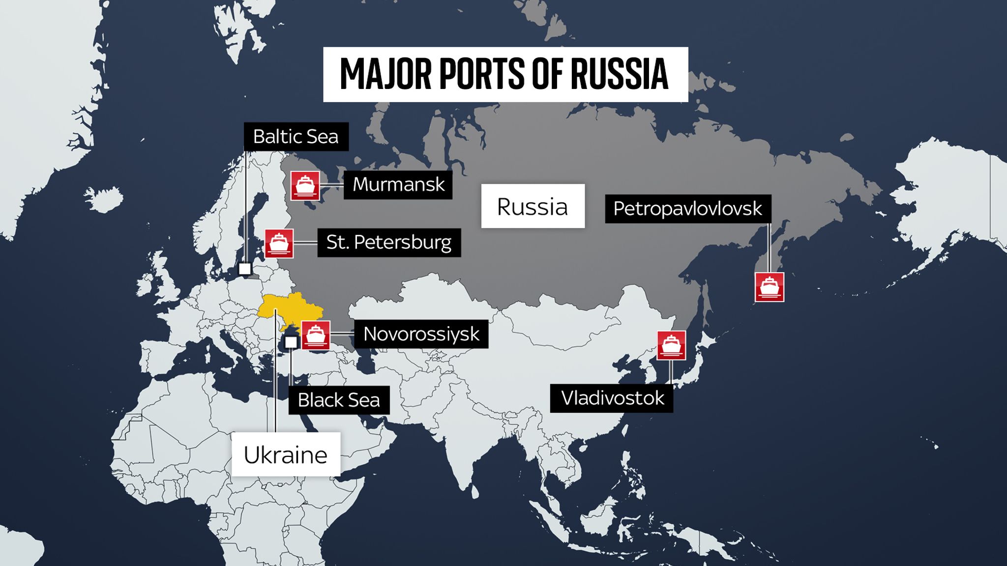 Ships avoiding Russia as sanctions impact revealed | World News | Sky News