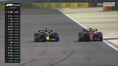 Leclerc and Verstappen tussle for the lead