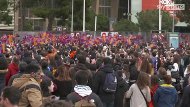 Thousands gather outside Nou Camp ahead of women's CL match
