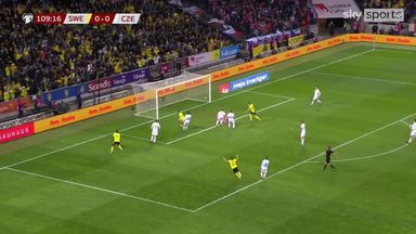 Quaison opens the scoring for Sweden in ET