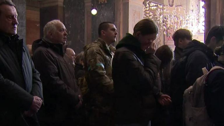 A funeral for four Ukraine soldiers was held in Lviv