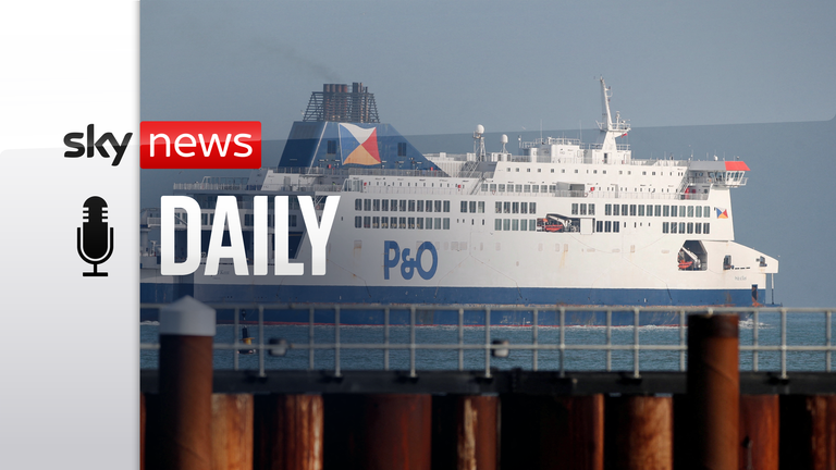 FILE PHOTO: A P&O ferry leaves the Port of Dover following the end of the Brexit transition period, Dover, Britain, January 1, 2021. REUTERS/Peter Cziborra/File Photo