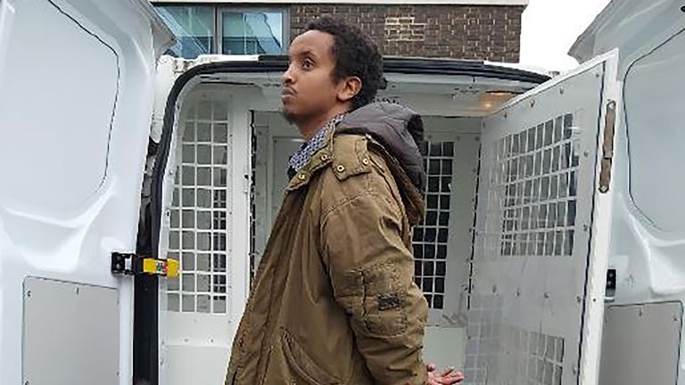 Ali Harbi Ali pictured after his arrest