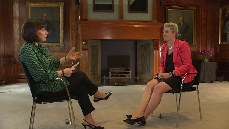 The former chair of the UK Vaccine Taskforce Kate Bingham speaks to Beth Rigby