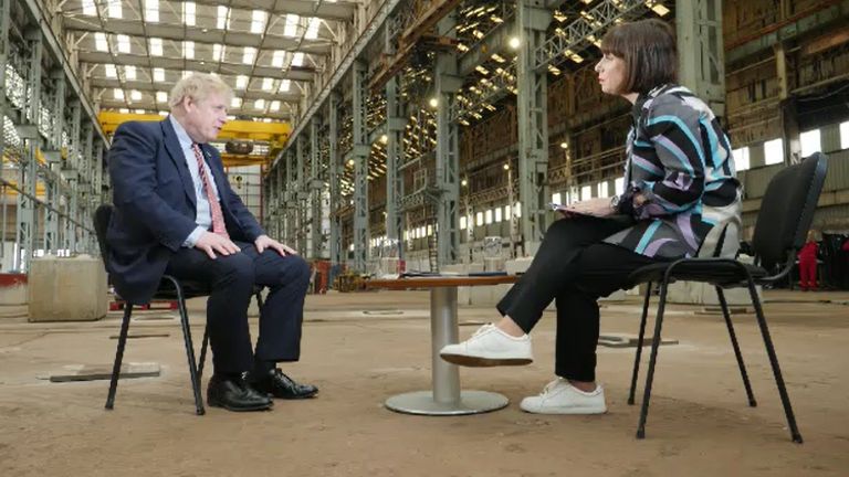 Boris Johnson and Beth Rigby