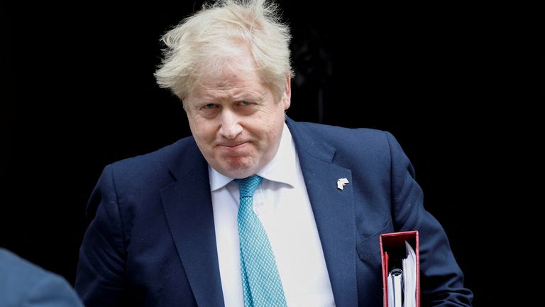 British Prime Minister Boris Johnson leaves Downing Street in London, Britain, March 23, 2022. REUTERS/Peter Cziborra
