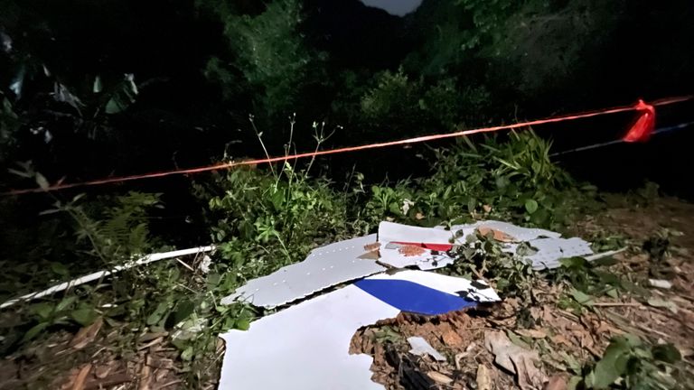 A China Eastern Boeing 737-800 with more than 100 people on board crashed in a remote mountainous area of southern China on Monday. (Zhou Hua/Xinhua via AP)                                                                                                                                                                                                                                                                                                        