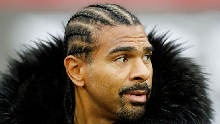 David Haye, pictured here in October 2018, has defended Dizzee Rascal in court 