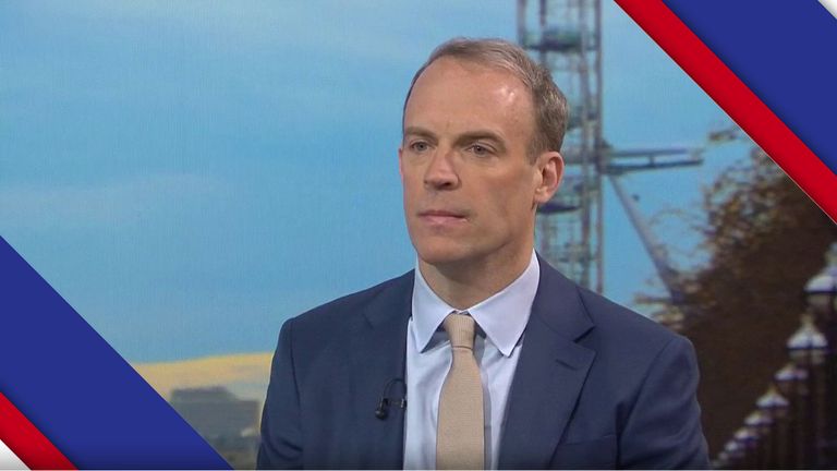 DEPUTY PRIME MINISTER DOMINIC RAAB TALKS TO TREVOR PHILLIPS ABOUT RUSSIA&#39;S INVASION OF UKRAINE AND THE SANCTIONS AGAINST THEM.