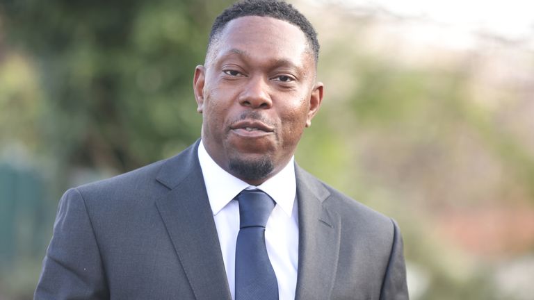 Grime artist Dizzee Rascal, real name Dylan Kwabena Mills, arrives at Wimbledon Magistrates' Court in London, where he is on trial for allegedly assaulting his ex-girlfriend Cassandra Jones in Streatham, south London, on June 8 2021. Picture date: Monday March 7, 2022.

