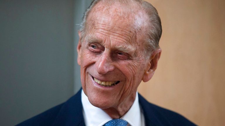 In this June 8, 2015 file photo, Britain&#39;s Prince Philip, the husband of Queen Elizabeth II, smiles after unveiling a plaque at the end of his visit to Richmond Adult Community College in Richmond, south west London. A judge ruled Thursday Sept. 16, 2021, that the will of the late Prince Philip should remain secret to protect the “dignity” of his widow Queen Elizabeth II, who is Britain’s head of state. 