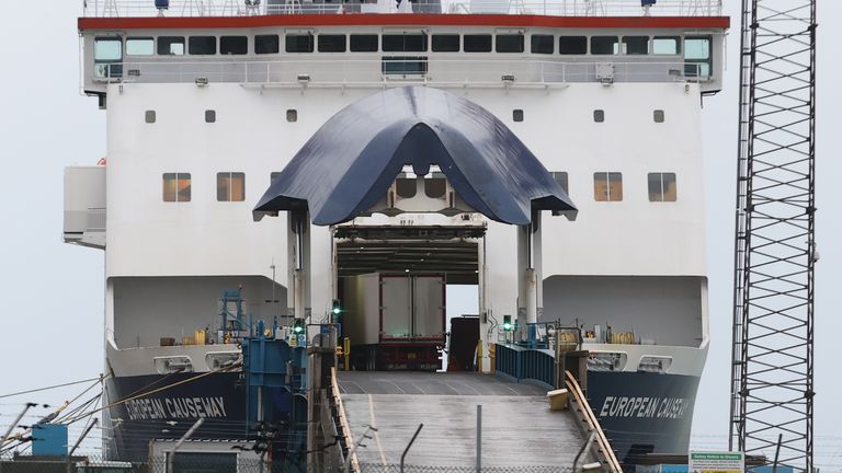 The European Causeway at dock