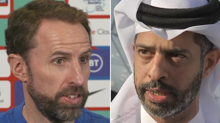 Nasser al Khater has told Gareth Southgate to be careful what he says