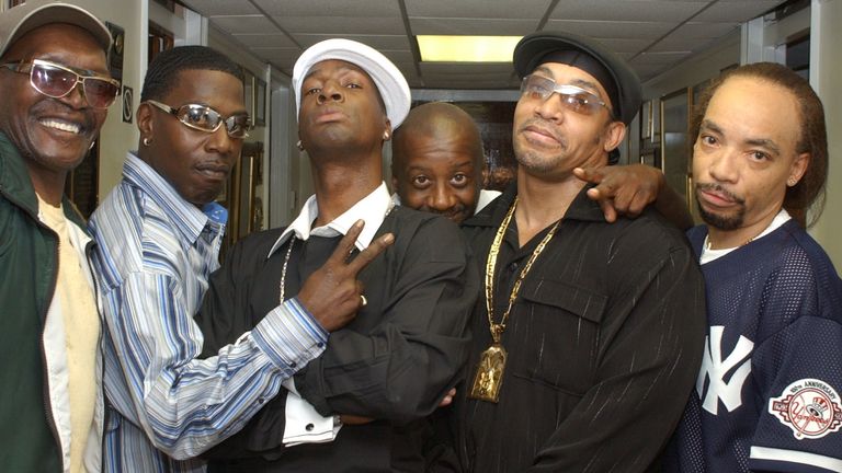 Grandmaster Flash and The Furious Five (with Kidd Creole far right) in 2004  