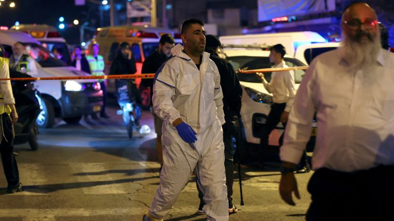 Israeli media said the attacker was a Palestinian from the West Bank