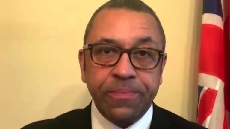 James Cleverly  on SKy news