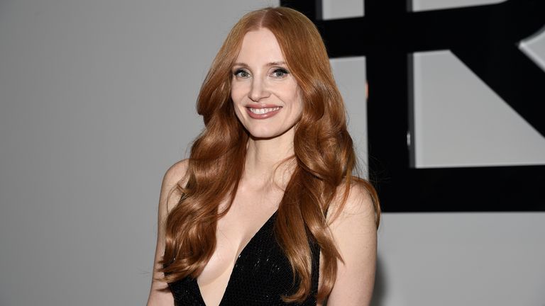 Jessica Chastain used prosthetics, wigs and heavy make-up to achieve the transformation. Pic. AP