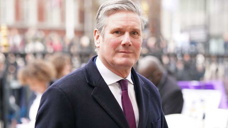 Labour leader Keir Starmer arriving at the Commonwealth Service at Westminster Abbey in London on Commonwealth Day. Picture date: Monday March 14, 2022.

