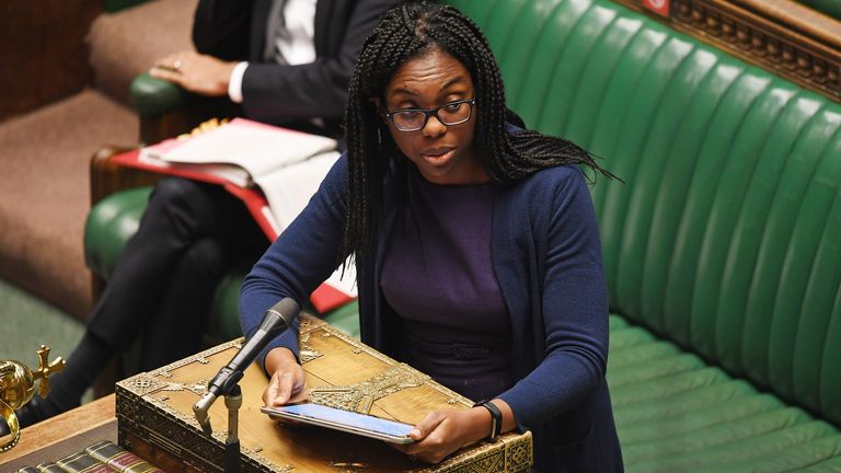 MANDATORY CREDIT: UK Parliament/Jessica Taylor Handout photo issued by UK Parliament of Exchequer Secretary to the Treasury Kemi Badenoch answering a question in the House of Commons, London. Issue date: Tuesday July 7, 2020. See PA story COMMONS Treasury. Photo credit should read: UK Parliament/Jessica Taylor/PA Wire