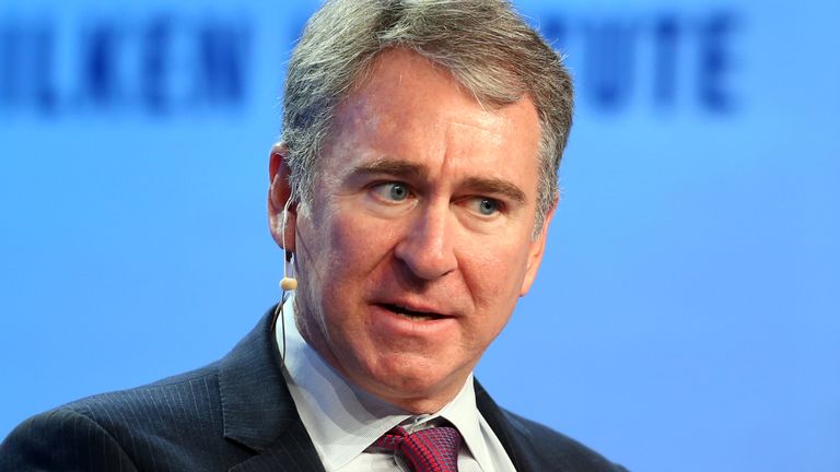 Ken Griffin, Founder and Chief Executive Officer of Citadel, speaks during the Milken Institute Global Conference in Beverly Hills, California, U.S., May 1, 2017. 