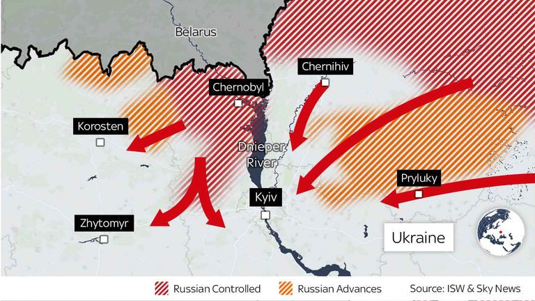 Russian approach to Kyiv