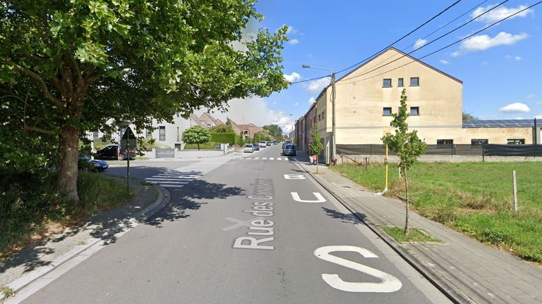 L'accident se serait produit près de la rue des Canadiens à La Louvière.  Photo : Google Streetview