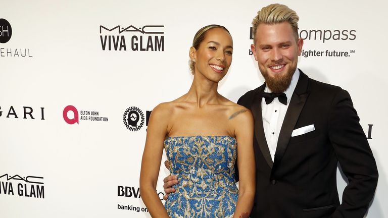 Leona Lewis and Dennis Jauch in 2017. Photo: AP