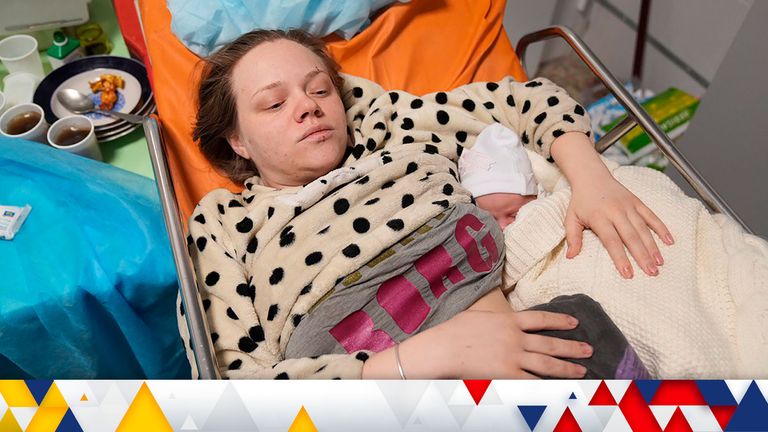 Mariana Vishegirskaya had her baby a day after the attack on Mariupol&#39;s maternity hospital. Pic: AP