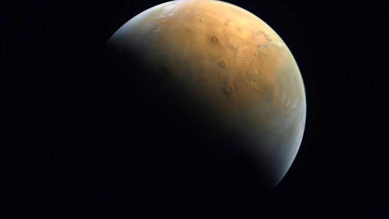 An image from NASA showing the planet Mars Pic: AP 