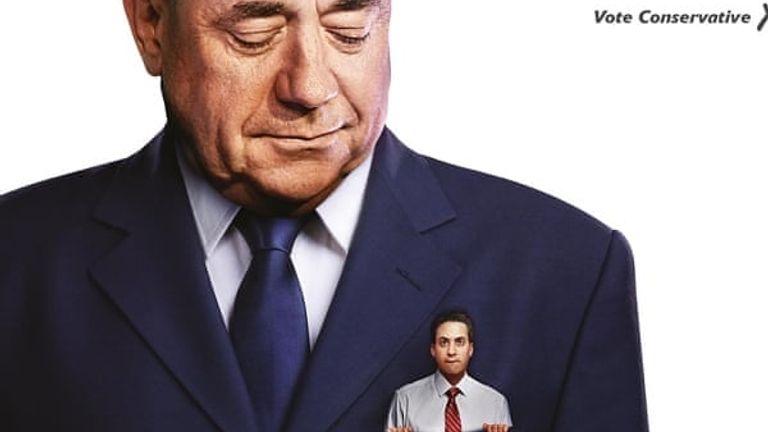The 2015 tory poster depicted Ed Miliband in Alex Salmond&#39;s pocket