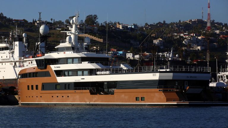 Mr Tinkov's superyacht La Datcha has been docked in Mexico this month