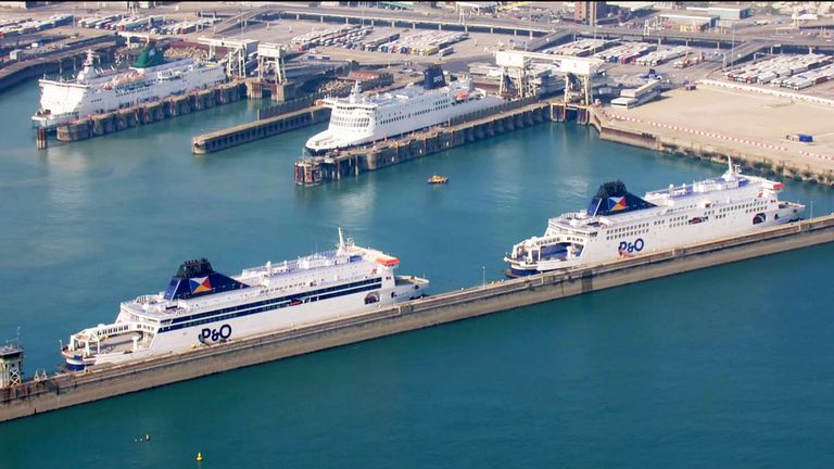 Two P & O ferries