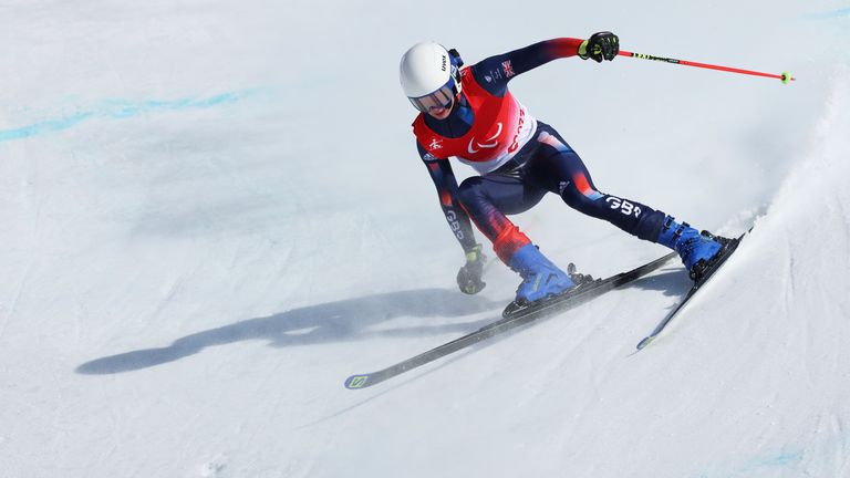 Neil Simpson won gold in the Men&#39;s Super-G Vision Impaired 