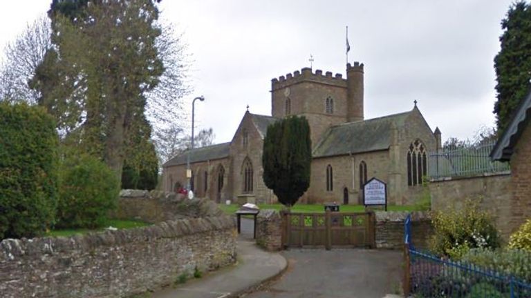 Reverend Evans was the vicar of St Peter&#39;s Church in Bromyard. Pic: Google Maps
