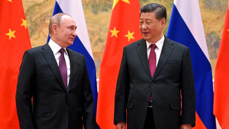 Russian President Vladimir Putin and Chinese President Xi Jinping met in the weeks before the invasion of Ukraine