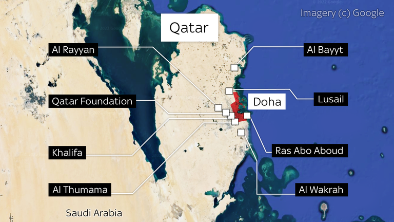 Stadiums which will host games at Qatar World Cup