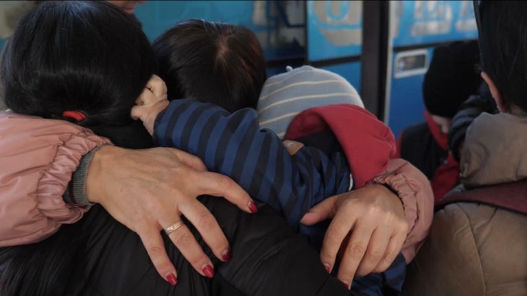 Refugees reunite with family in Poland