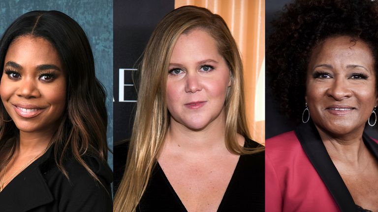 Regina Hall, from left, Amy Schumer and Wanda Sykes, who will host the 2022 Oscars. Pic: AP