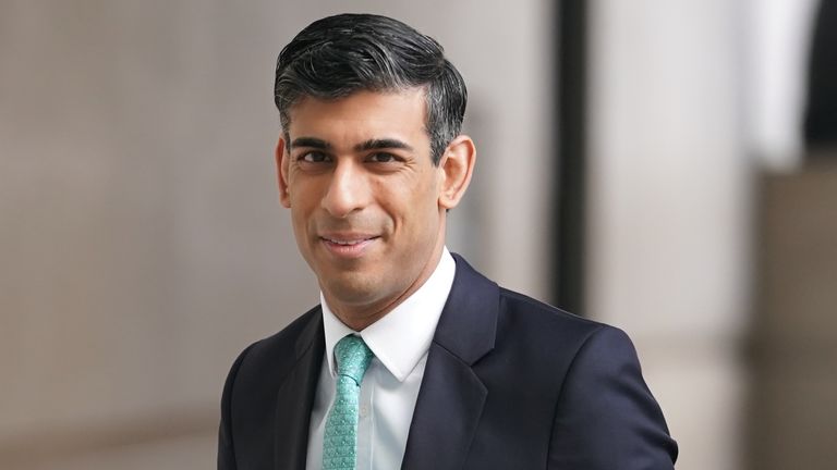 Chancellor of the Exchequer Rishi Sunak arrives at BBC Broadcasting House in London, to appear on the BBC One current affairs programme, Sunday Morning. Picture date: Sunday March 20, 2022.

