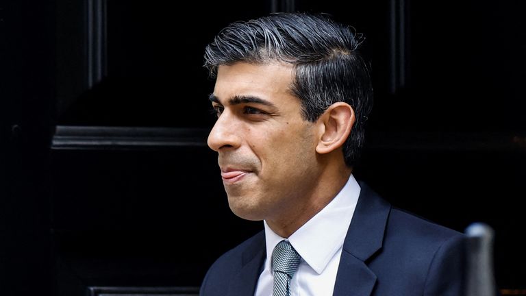 British Chancellor of the Exchequer Rishi Sunak leaves Downing Street on the day of the Spring Statement, in London, Britain, March 23, 2022. REUTERS/Peter Cziborra
