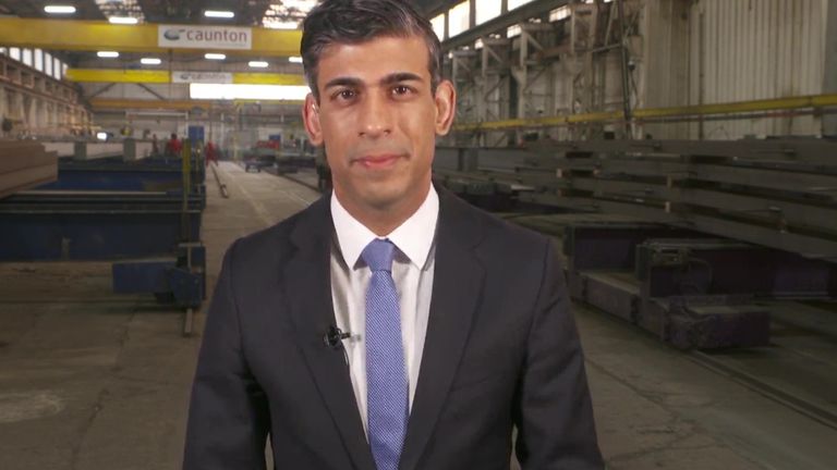 Rishi Sunak sur Sky News