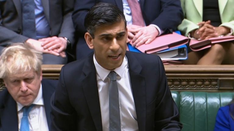 Chancellor of the Exchequer Rishi Sunak delivering his Spring Statement in the House of Commons, London. Picture date: Wednesday March 23, 2022.