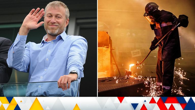 Chelsea&#39;s owner Roman Abramovich   and right picture taken from Media handouts of Evraz