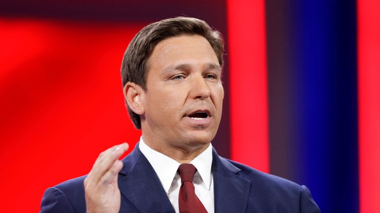 Mr DeSantis is a Donald Trump ally who is widely seen as a leading presidential contender in 2024