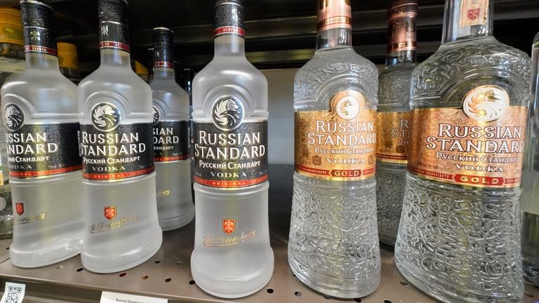 Bottles of Russian Standard vodka. Pic: AP