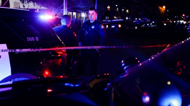 Police cordoned off the scene in Sacramento&#39;s Arden-Arcade neighbourhood