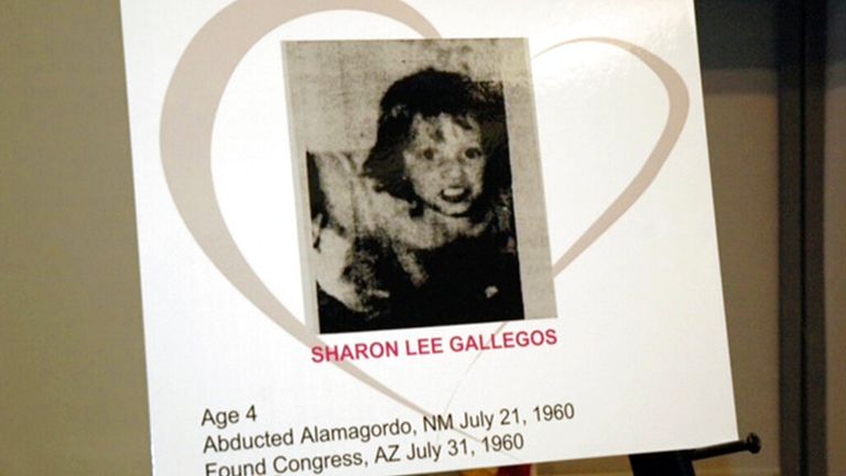 A family photo of Sharon Lee Gallegos is displayed by Yavapai County Sheriff. Pic: AP